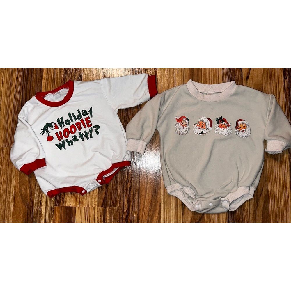 Christmas Santa Grinch Boutique Girls sweatshirt size 80 12 months‎